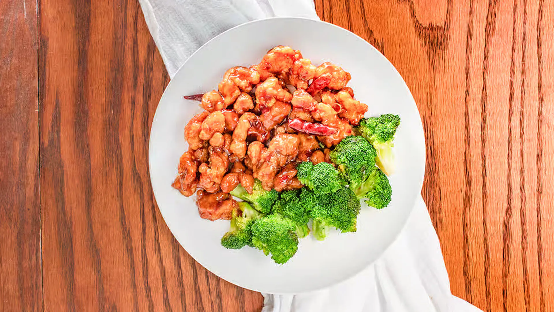 General Tso's Chicken at Hunan Wok, Chinese Restaurant in Middlesex